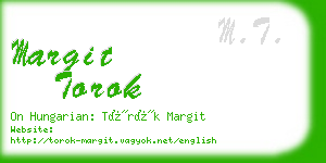 margit torok business card